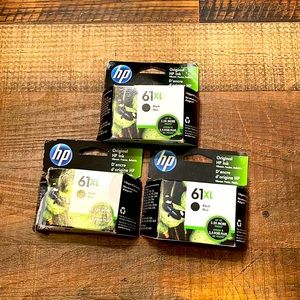 The brand is Hp and it is 61xl color black